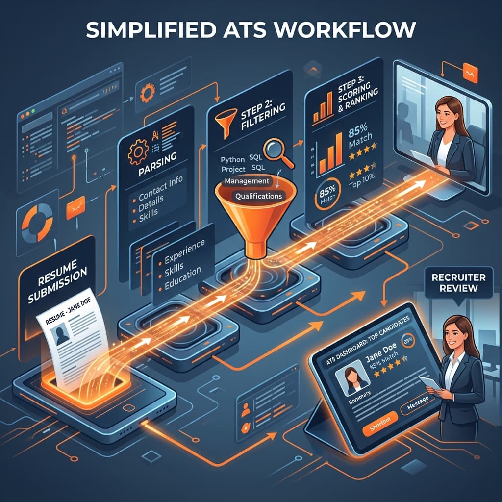 Cómo funcionan realmente los sistemas ATS (Explicado fácil)